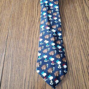Peanuts Snoopy Golf Necktie Good Caddies Are Hard to Find 100% Silk